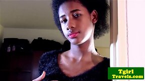 Black tgirl look me masturbates her massive prick