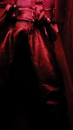 I Show You My Leather Bulge in the Corner of the Darkroom, and Then Pull Out My Hard Cock for You