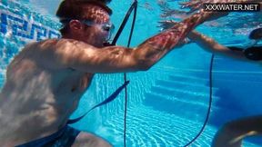 Underwater blowjob and hand job by Polina Rucheyok