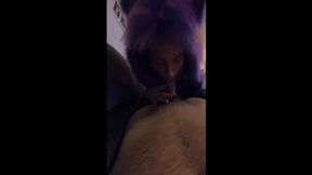 puppy girl sucks my cock til I cum and keeps stroking