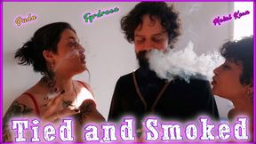They Smoke Over Me and Keep Me Helpless | Full HD 1080p | Smoking - Femdom - Bondage - Shibare