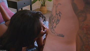Round ass black babe Nicole Kitt gets fucked by BWC