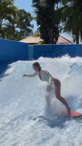 Surfing in the pool