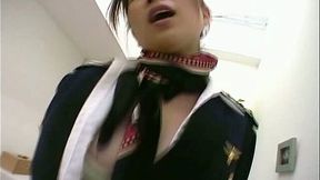 Slutty air hostess Mana Iizuka fucking on POV amateur vid