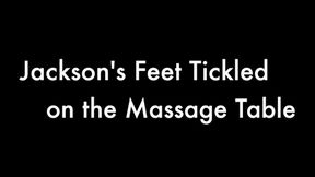 Jackson’s Feet Tickled on the Massage Table - Feet View Only