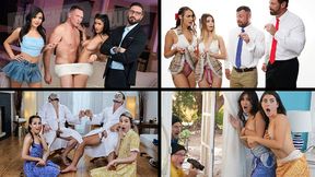 Hot daughters swap partners in steamy group session