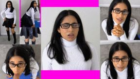 eRica shows us how she sucks cock, takes a facial, and gets a fans cum dumped on her while wearing a white turtleneck & leather skirt!! She gets covered in CUM!!