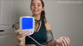 BP Before and After Jumping Jacks in Workout Clothes