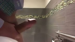 Big-Cock Daddy Strokes at Work
