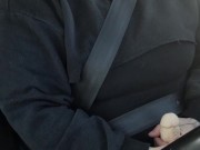 Stroking my strap on while driving in public