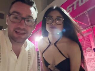 Sex Shop Adventure in Cancun Mexico Ends with Tiny Mexican Gal, Sarah Rose, Cum Overspread
