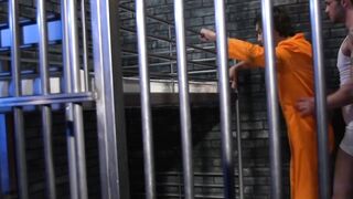Ink-Clad Thug Gangbanged by Prison Guards