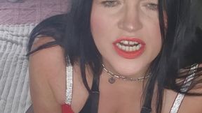 BBW MILF LEATHER AND NYLON DILDO TEASE