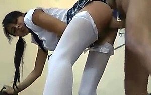 The girl in the skimpy dress