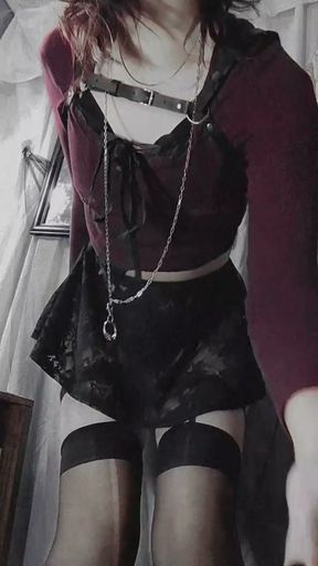 The dark sensuality of a girl with small tits and petite body