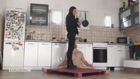 Mistress Natasa on the slave's balls B wmv