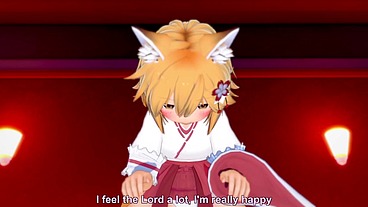 The Helpful Fox helps her man with his morning wood - The Helpful Fox Senko-san Hentai Parody