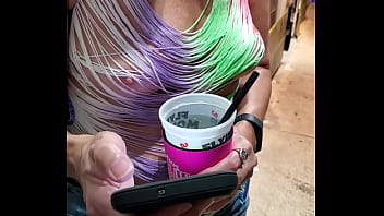 Hot wife public see thru  pokies in public