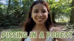 Pissing in the forest