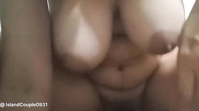 Amateur couple’s first time raw passionate POV busting deep inside big tits