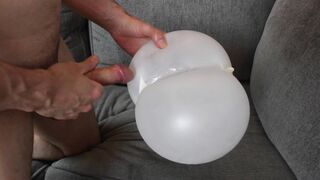 Smashing a Latex Glove inside the Booty - Enormous Cumshot