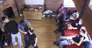 Amateur boys enjoy a naked gay party in which they try a lot of kinks