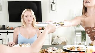 Its Thanksgiving which means lots of family togetherness Katie Kush has invited her friend Skylar Storm to eat with her