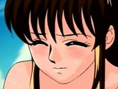 Hentai gets vibrator in her pussy and sucking cocks in the b