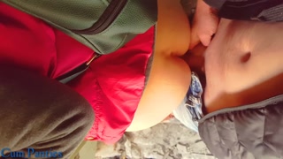 Fuck on an abandoned military building | Cum in panties and pulled them up