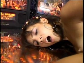 Randy anal Latin chick gets fucked and creamed after sucking off dick