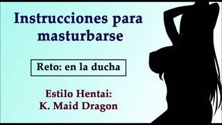 JOI Hentai from Tohru, Maid Dragon. Spanish Voice!