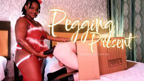 Pegging Present | Ebony Female Domination BBC Strapon Femdom Goddess Satin