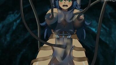 Colette No H Na Sakusei and her big tits get a hardcore anal pounding in Monogatari 03