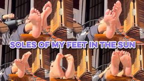 Soles of my feet in the sun