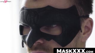 Mystery Hunk Unmasked In Solo Mastubration Session" or "Solitary Male Stroking His Big Dick Before Showering