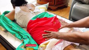Desi Romance in Saree - Hottest Sensual Massage - Big Ass and Leg Massage - Moaning and Dirty Talk