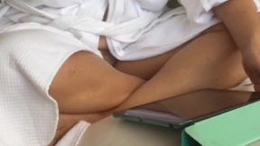 No pantie upskirt unaware mif