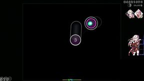 Novinho gozando enquanto joga um jogo de apertar nas bolas (Osu!)