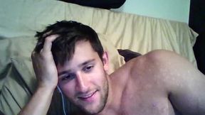 Tattooed Muscled Guy Moans and Jerks Off