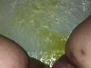 Rubbing my clit and accidentally pissing on myself