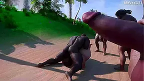 Blonde MILF Cheats on Hubby with Muscular Black Lover in Wild Jungle Encounter