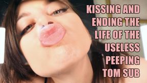 KISSING AND ENDING THE LIFE OF THE USELESS PEEPING TOM SUB 1080P - ELLIE IDOL
