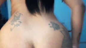 Sensual transgender sucks and rides on black cock