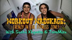 Workout Wreckage: Frenzy in the Fitness Zone - Sushii Xhyvette & TerraMizu - HD 720 MP4