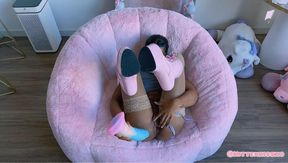 Fucking My Cunt In My Fuzzy Pink Chair