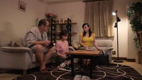 Raw, uncut freaky family sex with step-daughter Minami Kojima, husband's dad - no holds barred!