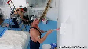 Legal-age Sex Parties - Wall-painting, pizza and a DP