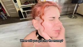 Amateur auburn gets tied up and fucked hard in the mouth