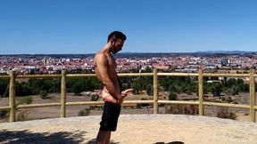 I MASTURBATE at the viewpoint of the city of LEON, SPAIN 🍆