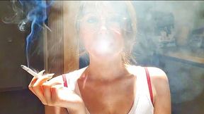 Join me for two Winston Red 100's, up close, while I blow smoke into your face